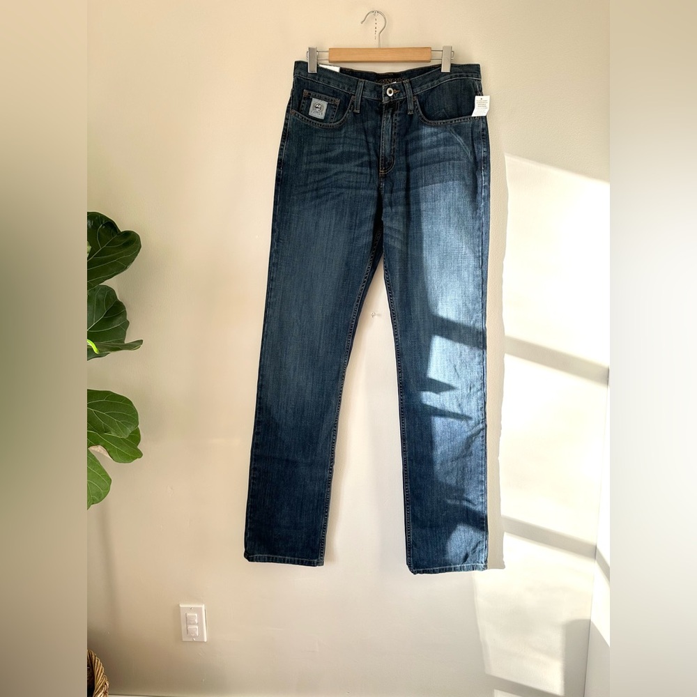 NWT Cinch Mens Slim Fit Silver Label Straight Leg Jeans MB98034006 Sz 33x38